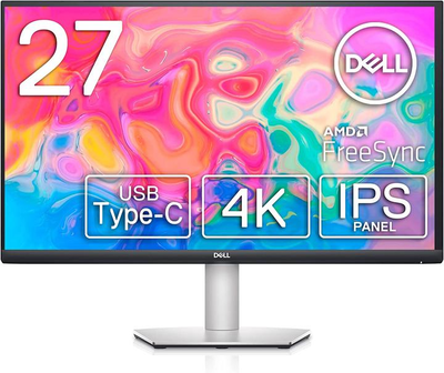 Монитор Dell S2722QC (210-BBRQ) 27", IPS, 3840 x 2160, 60 Гц, 16:9, 178/178, 4 ms, HDMI/ USB/ Type-C/USB 3.2, Vesa