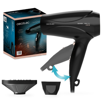 Suszarka do włosów Cecotec IoniCare 5450 Power&Go Pro Fire czarna (8435484042093)
