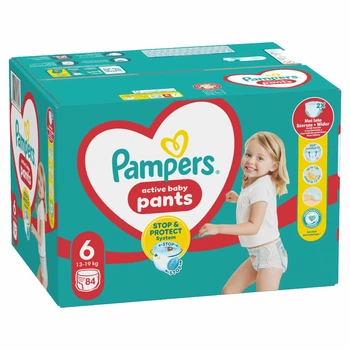 Подгузники-трусики Pampers Active Baby Pants Размер 6 (13-19 кг) 84 шт (8006540069530)