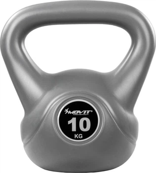 Гиря бітумна Movit Kettlebell 10 кг, сіра