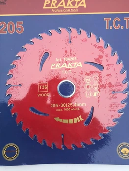 205 Диск пильний Prakta Т.С.Т. для дерева 205*30(25,4)мм*36Т