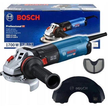 Угловая шлифмашина Bosch GWS 17-125 S Professional (1700 Вт, 125 мм) болгарка сетевая (26198)