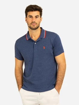 Поло довге чоловіче U.S. Polo Assn 11C578-9800A(DODGER BLUE HEATHER) M Синє (786660739213)