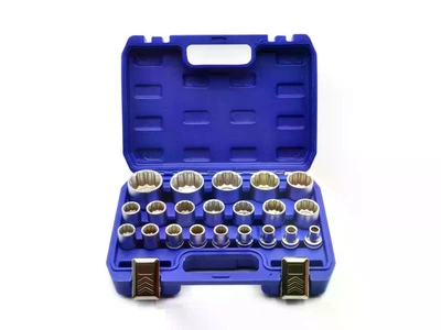 Набор торцевых 12-гранных головок Geko Gear Lock, 8–36 мм, 21 шт., CrV, СРG13547