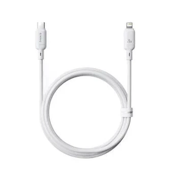 Кабель для iPhone на 1м. Type-C to Lightning Silky Series 20W White, Baseus для зарядки и передачи данных (P10377700213-00)