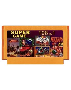 Сборник Игр RMC Famicom Dendy 198 in 1 Без Повторов Английская Версия Только Картридж