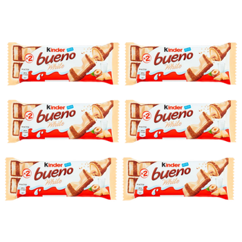 Набір Батончик 6шт Kinder Bueno White 2 Pieces 39g