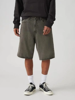 Шорты джинсовые длинные мужские Levi`s 478 Baggy Shorts Overnight Bag 001JM-0000 33-12 Темно-серые (5401187060996)