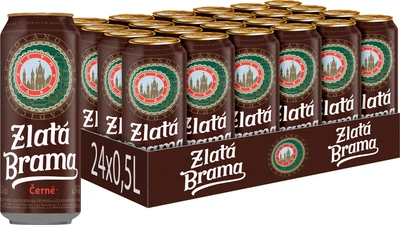 Упаковка пива Zlata Brama темне фільтроване 4.3% 0.5 л х 24 шт (4820193038736)