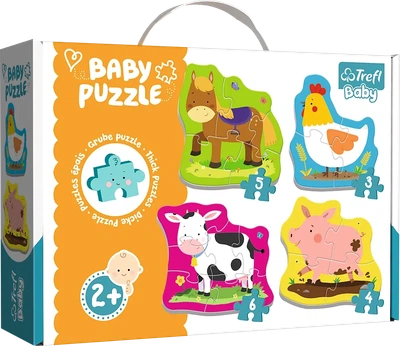 Пазли Trefl Baby Classic Тварини на фермі 3+4+5+6 елементів (5900511360707)
