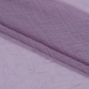 Ткань тюль Вуаль Креш цвет сирень с утяжелителем (70г/м.кв275см пог.м) 159949