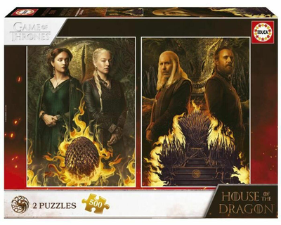 Puzzle Educa House Of The Dragon 2x500 elementów (80-19573) (8412668195738)