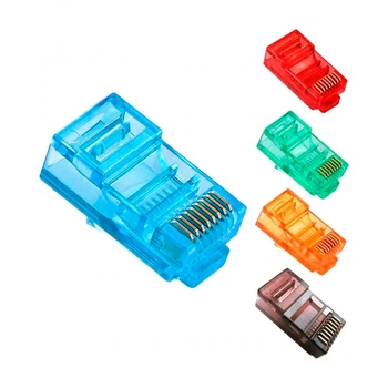 Конектор кольоровий RJ45 8P8C UTP Cat.5E (100 шт) (252745)
