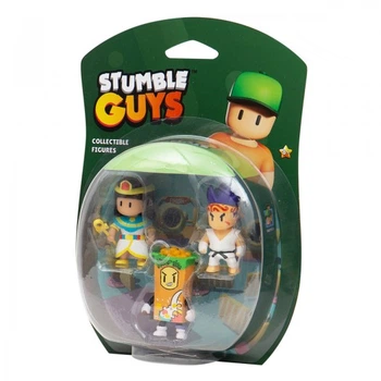 Набір колекційних фігурок Stumble Guys - Сенсей Фаєрфіст, Клеопатра, Кілер