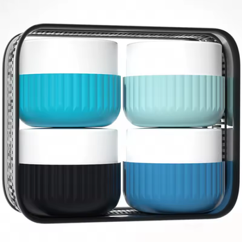 Набір ємностей для косметики 4х50ML (4 шт.) blue and black 3DTOYSLAMP