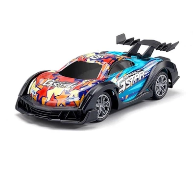Гоночная машинка на радиоуправлении RC Drift RaceCar 4WD с LED-подсветкой Зелено-оранжевый (ЕДМ-179-11)