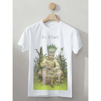 Футболка Аніме Доктор Стоун Dr. Stone wood poster PG03618 goodreclama L Білий