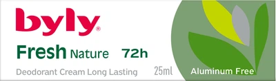 Натуральный крем- дезодорант Byly Fresh Nature Без солей алюминия Защита 72 часа 25 мл (8411104004610)
