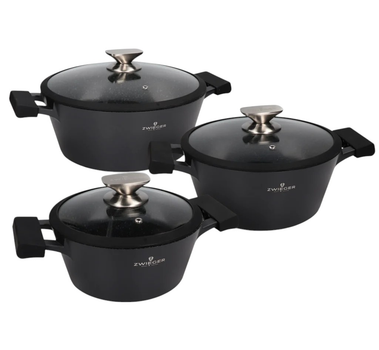 Zestaw garnków Zwieger Black Stone 6 el (5903357375836)