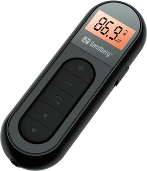 Radioodtwarzacz Sandberg Pocket Radio FM Recharge Black (5705730421013)