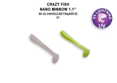 Силіконова приманка Crazy Fish Nano Minnow 1,1" 68-27-89/91-6,68-27-89/91-6