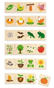 Drewniane puzzle - dopasowanka Viga Jak rośnie 51609 (6934510516093)