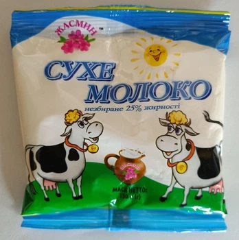 Сухе молоко Жасмин незбиране 25% жирність 150 г