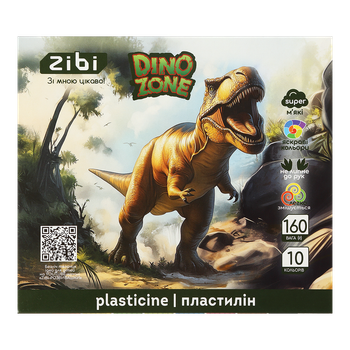 Пластилін 10кольорів ZB.6278 160 г DINO KIDS Line