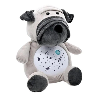 Дитячий нічник “Мопс” Mebkid Baby Doll MBQ 661-7 A підсвічування, мелодії, проєктор