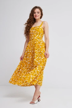 Плаття максі з розрізом Wear me XS Жовтий (14_25_11774)