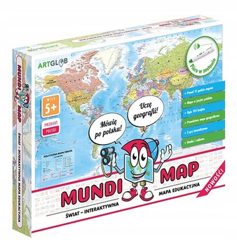 Zabawka interaktywna ArtGlob MundiMap Mapa świata + pióro (Język polski) (5907751199586)