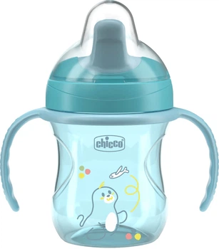 Поильник-непроливайка Chicco Training Cup 200 мл Голубой (06921.25) (8058664180639)