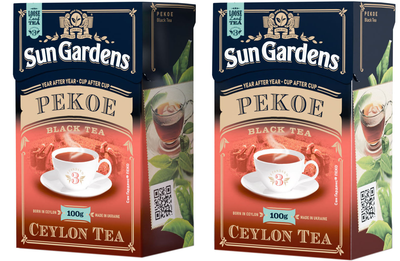 Упаковка чаю чорного Sun Gardens Sunshine Pekoe 100 г х 2 шт (4820082702830_1)