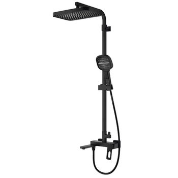 Чёрная душевая система с тропическим душем Koer KB-56031-05 KR5439