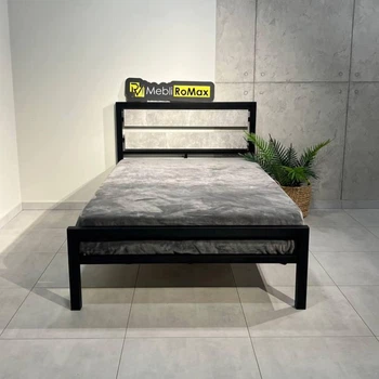 Ліжко MebliRoMax Bloom 90х200 Індастріал /Чорний (000083210)
