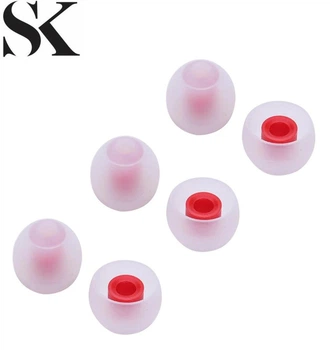 Амбушюры силиконовые размер М комплект 3 пары White-Red