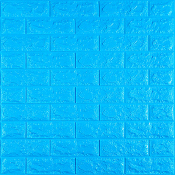 3D панель самоклеящийся кирпич Синий 700х770х7мм (003-7) SW-00000060 Sticker Wall