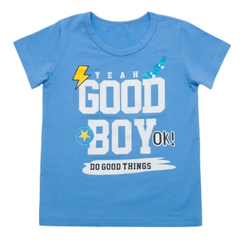 Футболка для мальчика стрейч-кулир Арлекин Good boy 2255-452 68 128 см - 134 см Голубой