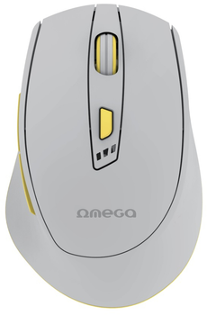 Миша Omega Wireless Rechergeable USB-C Grey Lime (OMC529RWGL)