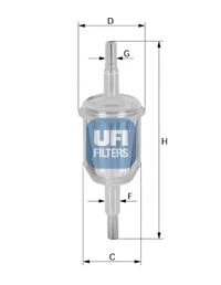 Фильтр топливный (выр-во UFI) UFI (3101200)