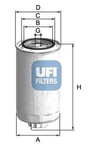 Паливний фільтр UFI (24.999.00)