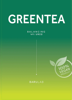 Maseczka w płachcie Barulab The Clean Vegan Green Tea nawilżająca 23 g (8809420800441)