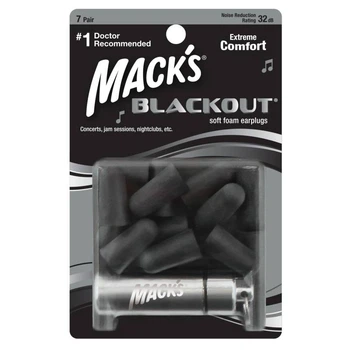 Беруши MACK`S Blackout Foam защита от шума до 32 дБ 7 пар с контейнером 11863