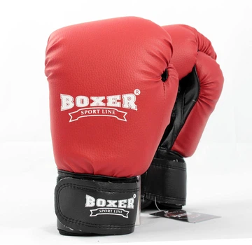 Перчатки боксерские из кожвинила Boxer 12 унций (bx-0034) красный
