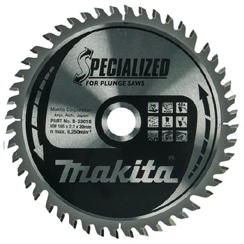 Пиляльний диск MAKITA 165*20мм*48Т по дереву для заглибних пил SPECIALIZED B-33015