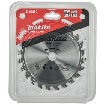Пиляльний диск MAKITA 165*20мм*24Т ТСТ по дереву D-52560
