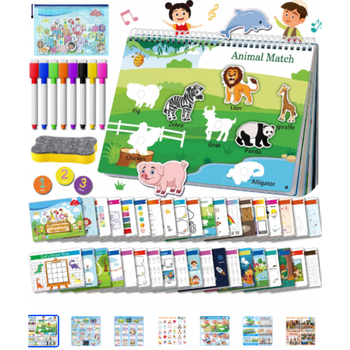 Розвиваюча книга Монтессорі на липучці Busy Book 37 інтерактивних тем (R3782)