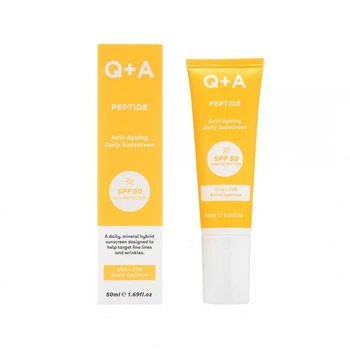Антивозрастной солнцезащитный крем для лица Q+A Peptide Anti-Ageing Daily Sunscreen 50ml