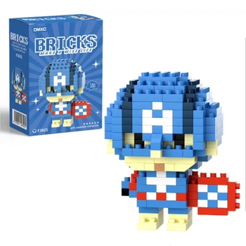 Конструктор фигурка BRICKS пиксели Капитан Америка 219 деталей F3025