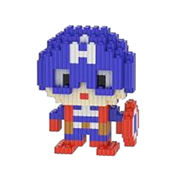 Конструктор фигурка Magic Blocks пиксели Капитан Америка 274 деталей MW-04